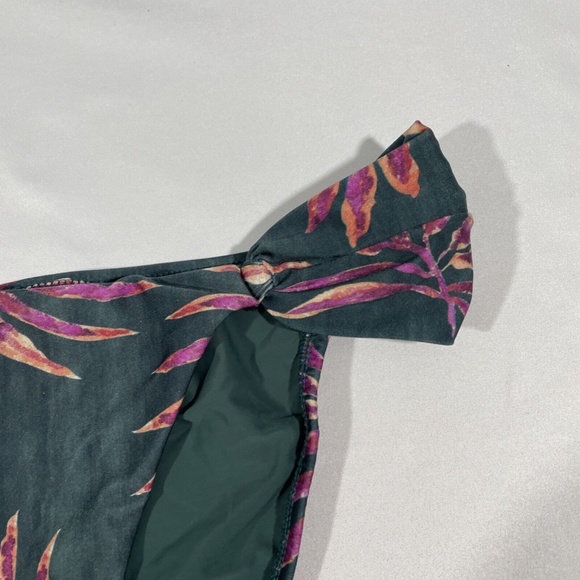 NEW ViX [ Small‎ ] Leaves Loop Bikini Bottom in Green/ Pink - Picture 6 of 12